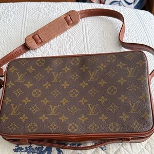 Louis Vuitton Brown and Gold Monogram Messenger Bag